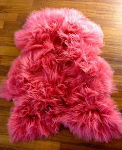 Islandske langh�ret Pink lammeskind